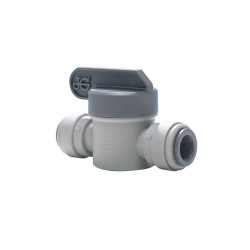 Grey Acetal Shut Off Valve Connection 1/2 inch Tube OD Grey Acetal Shut Off Valve Connection 1/2 inch Tube OD