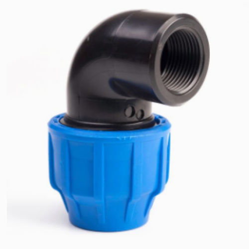 50mm x 1.1/2" PP Female Union Elbow 90° for MDPE Pipe 50mm x 1.1/2" PP Female Union Elbow 90° for MDPE Pipe