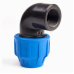 50mm x 1.1/2" PP Female Union Elbow 90° for MDPE Pipe 50mm x 1.1/2" PP Female Union Elbow 90° for MDPE Pipe