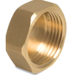 1 1/2" Brass Hexagon Cap