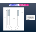 M8 Round Electro-Plated U Bolts 55MM Width X 100MM Length M8 Round Electro-Plated U Bolts 55MM Width X 100MM Length