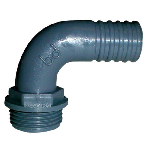 Hose Adaptor - Male Elbow 1 1/2 inch Male BSP x 40mm Hose Diameter