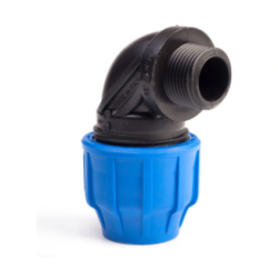 20mm x 1/2" PP Male Union Elbow 90° for MDPE Pipe