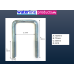 M12 Square Plated U Bolts 70mm Width x 150mm Length