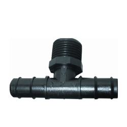 Barbed Tee BSP Male 12mm x 1/2" x 12mm