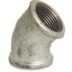 1.1/2" Galvanised Elbow 45 FxF