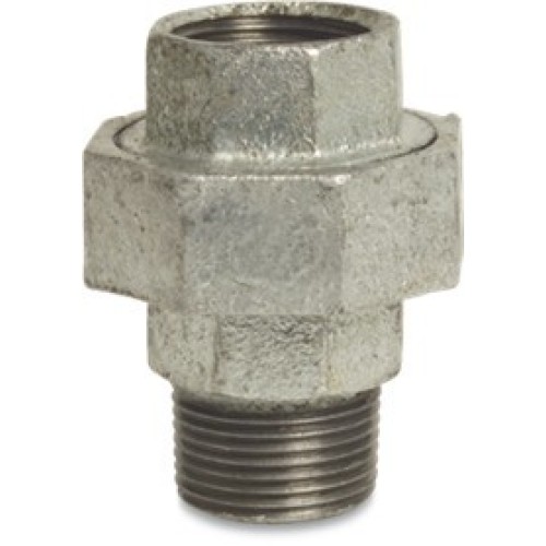 1.1/2" Galvanised Straight Union MxF 1.1/2" Galvanised Straight Union MxF