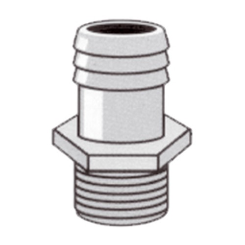 1 1/2" M Thread to 1 1/2" Barb Male Hose Barb