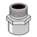 1" F Thread to 1" M Coupling- Female to Male Thread 1" F Thread to 1" M Coupling- Female to Male Thread