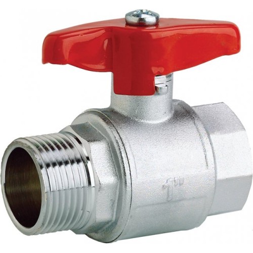 Low Pressure Plated Brass Ball Valve 1/2" BSP Male x 1/2" BSP Female 25 Bar T Handle Low Pressure Plated Brass Ball Valve 1/2" BSP Male x 1/2" BSP Female 25 Bar T Handle