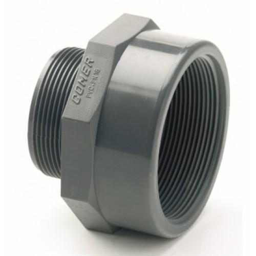 1/2 X 3/4" ABS THREADED REDUCING PIECE MALE/FEMALE (BSP) 1/2 X 3/4" ABS THREADED REDUCING PIECE MALE/FEMALE (BSP)