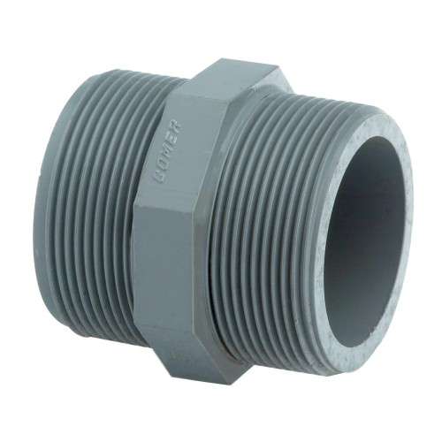 1 1/4" PVCu BSP Hexagon Nipple 1 1/4" PVCu BSP Hexagon Nipple