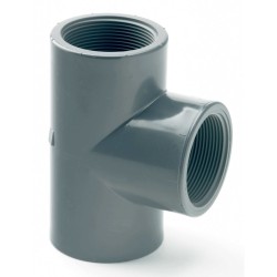 1 1/2" PVCu BSP Threaded Tee 90 Degree