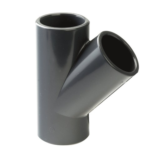 16mm PVCu Plain Tee 45 Degree 16mm PVCu Plain Tee 45 Degree