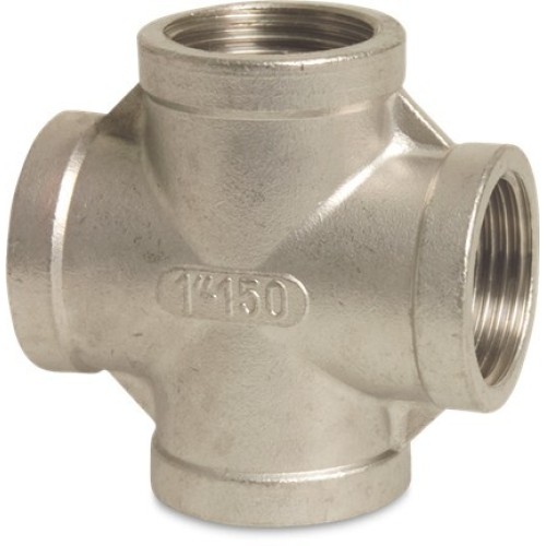 1/2 inch Stainless Steel 316 Cross Female x Female x Female x Female Threaded 1/2 inch Stainless Steel 316 Cross Female x Female x Female x Female Threaded
