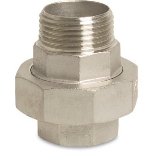 1/2 inch Stainless Steel 316 Straight Union Male x Female Threaded 1/2 inch Stainless Steel 316 Straight Union Male x Female Threaded